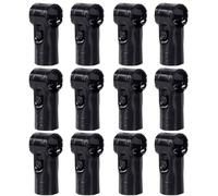 12 morsetti a T per guida terminale - Morsetti per recinzione a catena per tubi da 28 mm, connettore per tubi a T con bulloni e dadi, nero