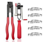 12 morsetti per manicotti per assi: set di fascette stringitubo Nizirioo, 2 pinze per manicotti assali con 10 manicotti per assi, pinze per morsetti per orecchio, nastri per crimpare auto, kit di