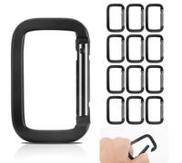 12 moschettoni piccoli, 3,0 x 4,7 cm, mini moschettone, in lega di alluminio, forma quadrata, per attività all'aperto, campeggio, casa, escursionismo, accessori