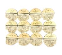 12 nappe in legno per la crescita mensile neonatale