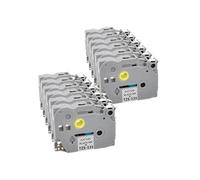 12 nastri Veson compatibili con TZe-131 TZe-131 TZe131 TZ 131 Brother P-Touch 12 mm x 8 m nastro laminato per Ptouch PT H105 H110 1000 1005 1010 D400 Cube - Nero su trasparente