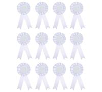 12 nastri vuoti per premio e premio per il primo posto, nastri per il premio onorevole per competizioni scolastiche, bianco
