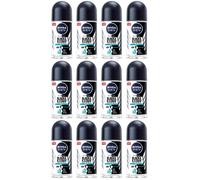 (12) Nivea Invisible Black & White Fresh AntiPerspirant Roll On Men VENDITORE UE