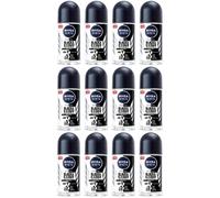 (12) Nivea Invisible Black&White Original Anti-Perspirant Roll On Men VENDITO...