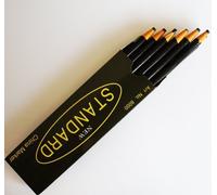 12 non-affûtage cire Chine Crayon de repère, Couleur Noir 17cm