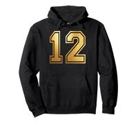 12 Numero Dodici Sport di Squadra Grafica Varsity Matching Felpa con Cappuccio
