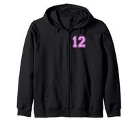 12 Numero Dodici Sport Varsity College Girl Matching Felpa con Cappuccio