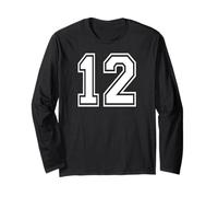 12 Numero Dodici Team Sports Graphic Design Matching Varsity Maglia a Manica