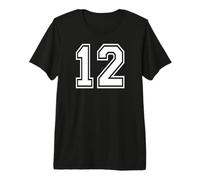 12 Numero Dodici Team Sports Graphic Design Varsity Matching Maglietta Premium