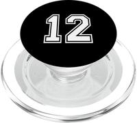 12 Numero Dodici Team Sports Graphic Design Varsity Matching PopSockets PopGrip per MagSafe