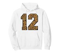 12 Numero Leopard Dodici Sport di Squadra Varsity Matching Felpa con Cappuccio