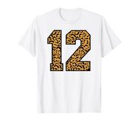 12 Numero Leopard Dodici Sport di Squadra Varsity Matching Maglietta