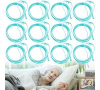 12 occhiali da naso a ossigeno: 3 m per dispositivo di ossigeno, occhiali da naso con tubo di ossigeno, occhiali da naso con tubo O2 da 300 cm, per ossigeno, terapia respiratoria, occhiali da naso