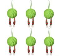 12 ornamenti a sfera in peluche con corda da appendere, adatti per decorare alberi di festa, tavoli e celebrazioni tutto l'anno (B)