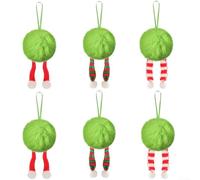 12 ornamenti a sfera in peluche con corda da appendere, adatti per decorare alberi di festa, tavoli e celebrazioni tutto l'anno (A)