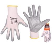 12 PA GUANTI DA LAVORO BRIXO ROCKY NYLON/NITRILE ANTINFORTUNISTICA LAVORO
