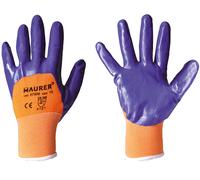 12 PA - GUANTI LAVORO NITRILE "GLOVEX II" TG.10" MAURER CON POLSINO