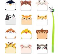 12 Pacchetti Blocchetti Memo Adesivi Bambini, Fogli Gadget Compleanno Bambini, B