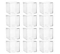 12 Pacchetti Scatole Stoccaggio In Plastica Trasparente Per Biscotti Caramelle Contenitori Cubo Quadrati Multiuso Container Imballaggi Regalo Creativo Cassetta Le Caramelle