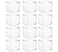 12 Pacchetti Scatole Stoccaggio In Plastica Trasparente Per Biscotti Caramelle Contenitori Cubo Quadrati Multiuso Container Imballaggi Regalo Creativo Cassetta Le Caramelle