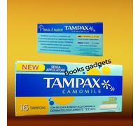 12 Pacchi (192 Tamponi) TAMPAX Camomile Normal Assorbenti Int. Senza Applicatore