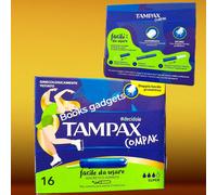 12 Pacchi (192 Tamponi) TAMPAX Compak Super Assorbenti Interni con Applicatore