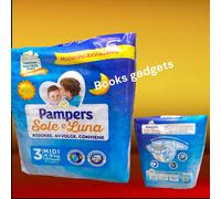 12 Pacchi (240 Pannolini) Pannolino Pampers Sole e Luna Taglia 3 (4/9 Kg)