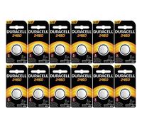 12-Pack Duracell 2450 Batteries 3.0 Volt Lithium Coin Button