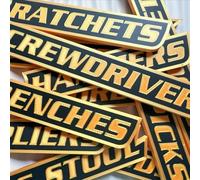 12 Pack Magnetic Tool Box Labels, Reusable Magnetic Labels for Steel Toolboxes, Carts, Drawers & Cabinets, Garage Tool Organization Accessories (Orange)