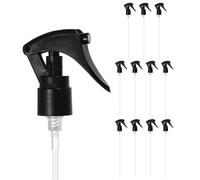 12-Pack Mini Trigger Sprayer Head, Plastica per 20-410 [Nero, Solo Testa]
