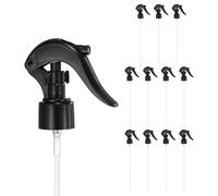 12-Pack Mini Trigger Sprayer Head, Plastica per 24-410 [Nero, Solo Testa]