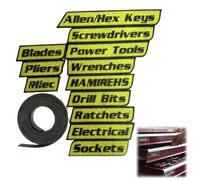 12 Pack of Magnetic Toolbox Labels,3D Printed Personalized Tool Box Drawer Tags,Reusable Steel Drawer Labels for Quick Identifying,Organize Workshop Accessories,Easy to Stick and Remove (Yellow)