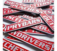 12 Pack of Magnetic Toolbox Labels, 3D-Printed Tool Box Labels, General Tool Box Organize Accessories, Reusable Tags for Steel Toolboxes, Carts, Drawers, And Cabinets(Red)