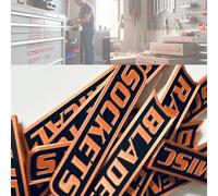 12 Pack of Magnetic Toolbox Labels,Durable 3D-Printed Tool Box Labels,Reusable Easy to Stick Steel Drawer Tags Organize Accessories,Carts,Drawers,and Cabinets (Orange)