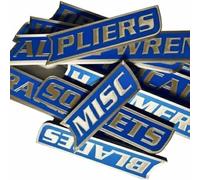 12 Pack of Magnetic Toolbox Labels,Reusable Tool Box Drawer Tag for Easy Organization,3D-Printed Tool Chests Labels,Strong Magnetic Utility Cabinet Tag,for Steel Carts,Drawers and Cabinets (C)