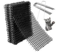 12 Pack Tappetino Anti Gatto,Tappetino Repellente per Gatti, Dissuasore Gatti con Punte,con 8 pioli ,Plastica Rete Spinata per Animali Selvaggio Protezione delle Piante da Giardino all'aperto 40*20cm