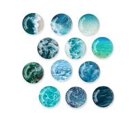 12-Pack Waves Fridge Magnets, for Whiteboards, Refrigerators