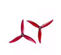 12 paia adatte for eliche Gemfan Proxy 5127.5-3 da 5 pollici a tre pale Freestyle for motore: 2207 elica a 3 pale for FPV Freestyle da 5 pollici(12paris Red)