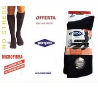 12 PAIA CALZE DA UOMO POMPEA IN MICROFIBRA LUNGHE NO STRESS 39-42 43-46