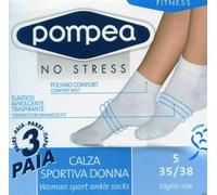 12 PAIA CALZINO SPORTIVO POMPEA ELASTICO BIKE UOMO DONNA NO STRESS BIANCO-NERO