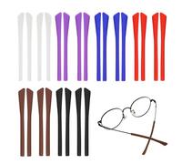 12 paia di 6 colori in silicone per occhiali da vista, antiscivolo, con gancio per le orecchie, morbide punte di ricambio per la vita quotidiana, il lavoro e le attività all'aperto, Multicolore,