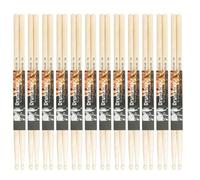 12 paia di bacchette per batteria comode con impugnatura 5A/7A, antiscivolo, leggere, accessori per percussioni in legno d'acero, pratiche bacchette leggere e flessibili