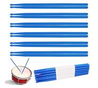 12 paia di bacchette per batteria, di alta qualità, 5A, antiscivolo, perfette per pratica, prestazioni e relax, disponibili in colori vivaci assortiti blu KUKLIPJIM