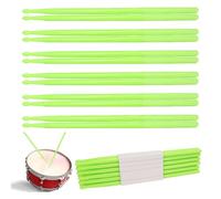 12 paia di bacchette per batteria, di alta qualità, 5A, antiscivolo, perfette per pratica, prestazioni e relax, disponibili in verde vivace e assortito KUKLIPJIM