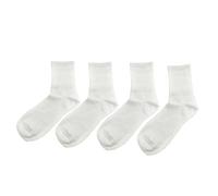 12 PAIA DI CALZINI COLLO MEDIO\BASSO RIGATO PER DONNA BIANCHI NERI TG 35-40