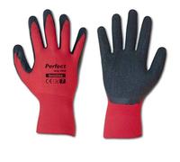 12 paia di guanti da lavoro con rivestimento in lattice, rosso/nero, taglia 9