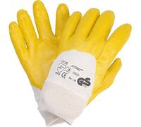 12 paia di guanti da lavoro-giallo Nitras EN 388 Cat 2 Gr, 9