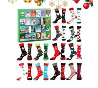 12 Paia di Natalizi per Calendario 'Avvento | Conteggio Giorni fino al Natale | 24 Giorni | Unisex per Uomo e Donna Idee Regalo per Feste Invernali