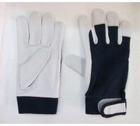 12 PAIA GUANTI LAVORO PROTEZIONE PALMO PELLE DORSO TESSUTO GOLF MAURER TG 10
