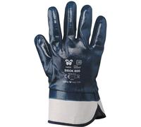 12 Paia - Guanti NBR con manichetta 7 cm. Dorso RICOPERTO Blu - BROOK 800